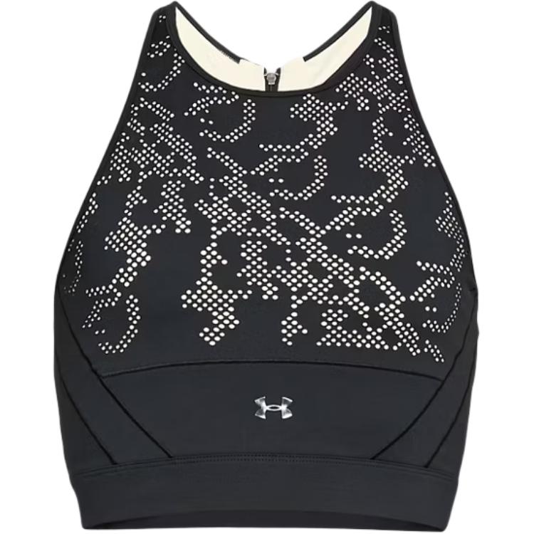 (Women) Under Armour Geometric Slim Fit Sports Tank Top Black 1314428-001
