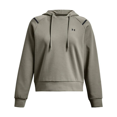 (Women) Under Armour Green Solid Color Cropped Hoodie 1379843-504