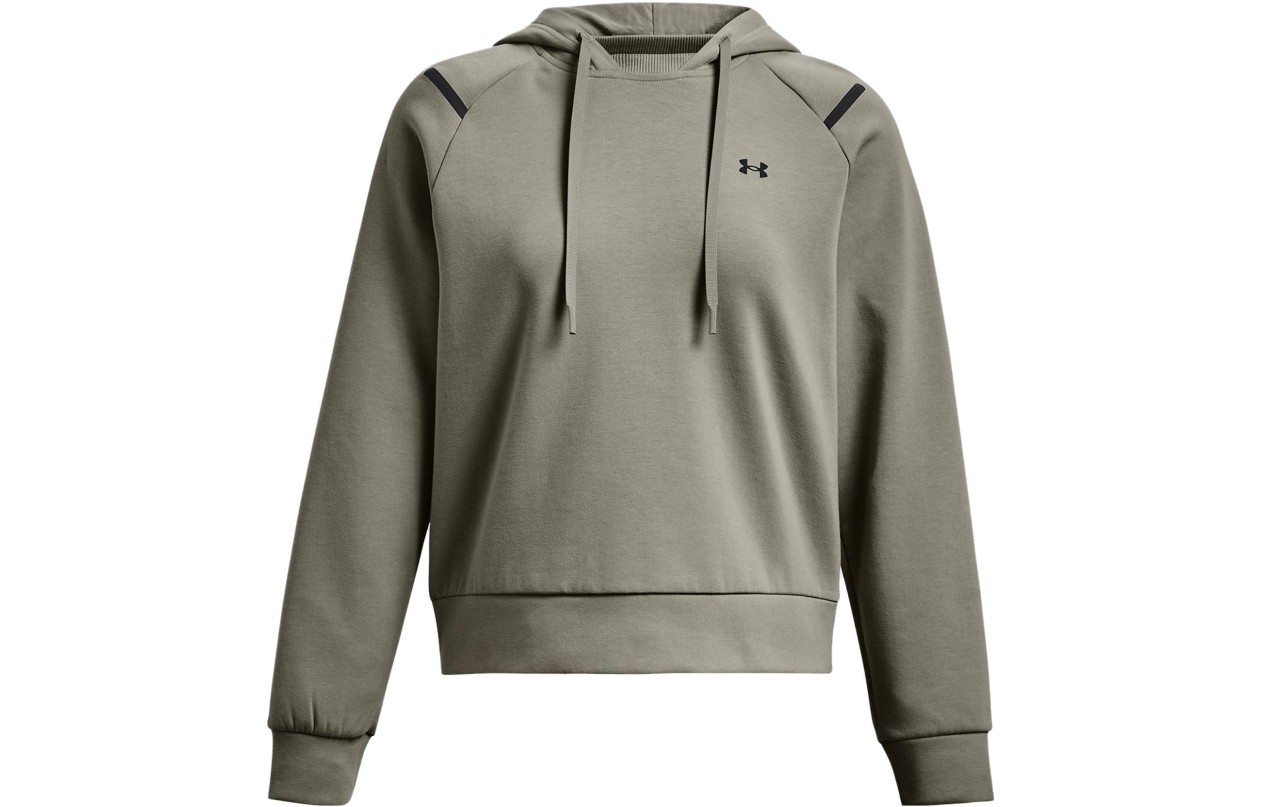 (Women) Under Armour Green Solid Color Cropped Hoodie 1379843-504 圖 2