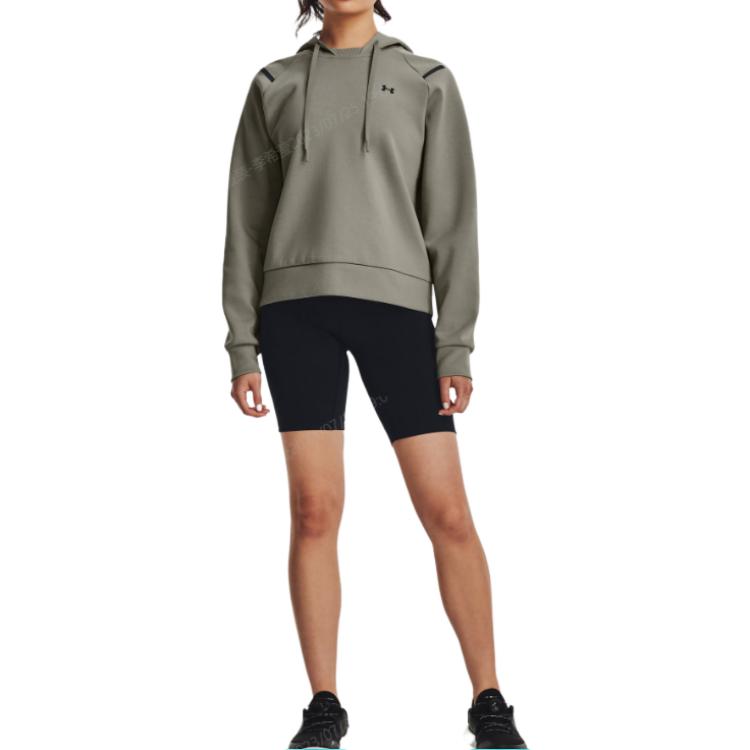 (Women) Under Armour Green Solid Color Cropped Hoodie 1379843-504 圖 4