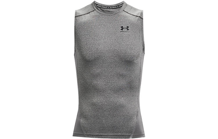(Women) Under Armour HeatGear Grey Sleeveless Compression Training Tank Top. 1361522-090