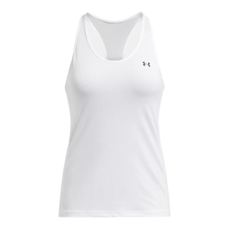 (Women) Under Armour HeatGear White Tank Top - Stylish & Comfortable Basic 1328962-102