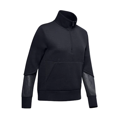(Women) Under Armour High-Neck Kangaroo Pocket Hoodie Black 1348546-001