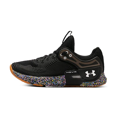 (W) UA Hovr Apex 2 Speckle Sports Shoes Black