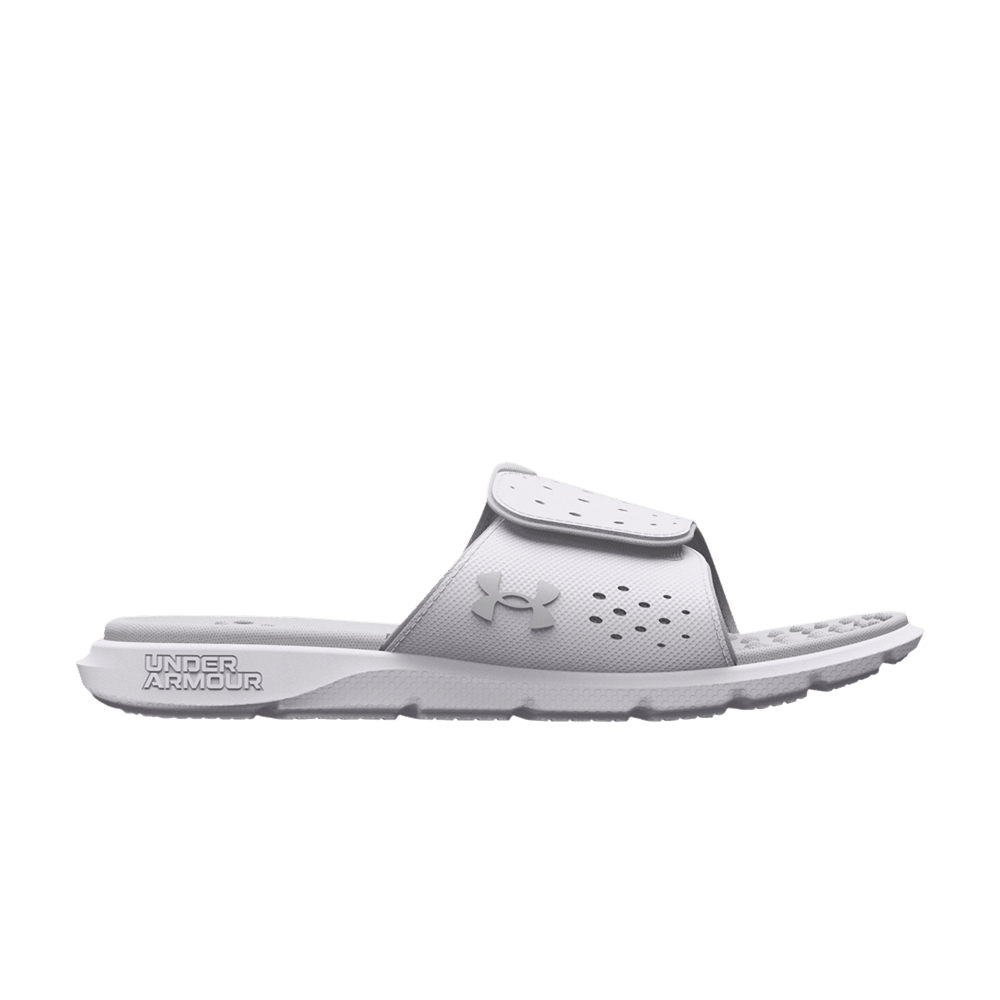 (W) UA Ignite 7 Slide 'White Halo Grey'