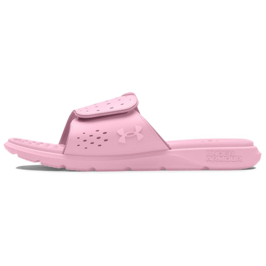 (Women) Under Armour Ignite Pro Slide Sandals Pink - Soft & Comfortable. 3026027-604