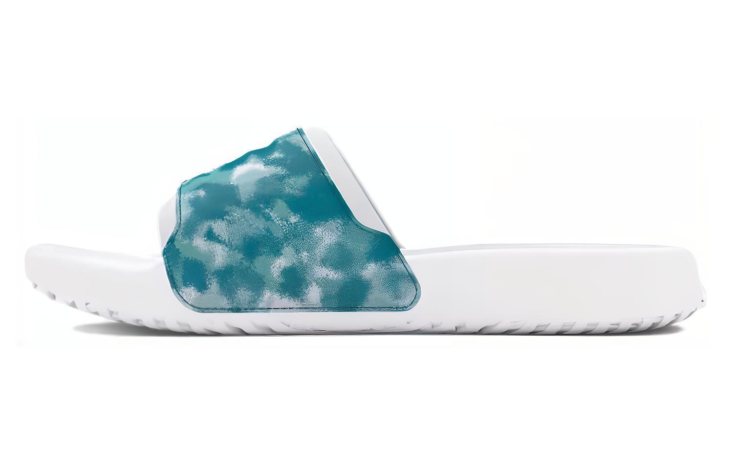 (Women) Under Armour Ignite Select Graphic Slide 'White Turquoise Tie-Dye' 3027223-100