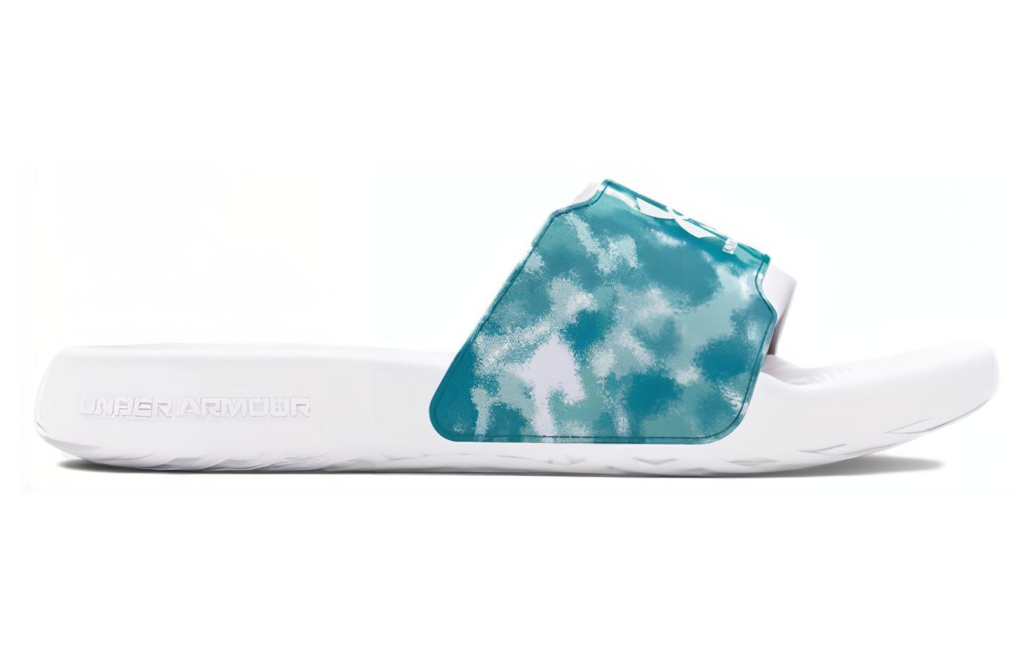 (W) UA Ignite Select Graphic Slide 'White Turquoise Tie-Dye' 圖 2