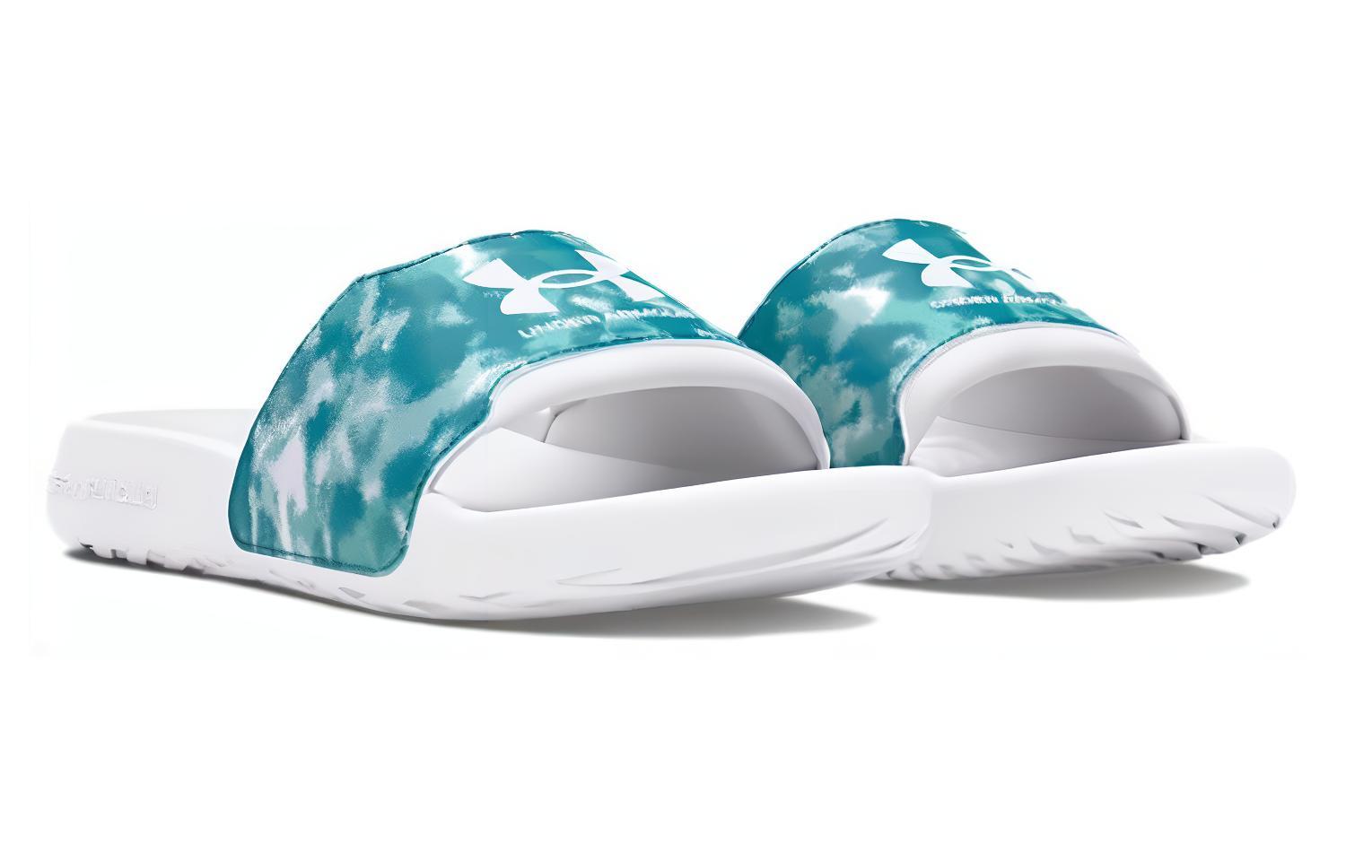 (W) UA Ignite Select Graphic Slide 'White Turquoise Tie-Dye' 圖 3