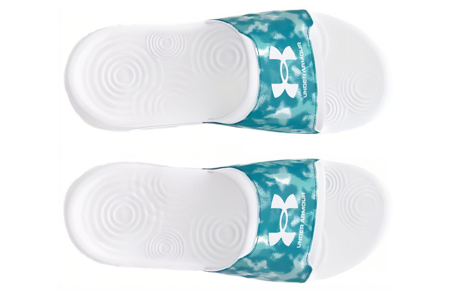 (W) UA Ignite Select Graphic Slide 'White Turquoise Tie-Dye' 圖 4