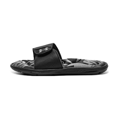 (W) UA Ignite VI Graphic FB Sandals Black