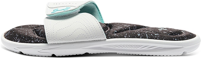 (Women) Under Armour Ignite VI Graphic FB Slippers White/Black 3023767-104 (Women) Under Armour Ignite VI Graphic FB Slippers White/Black 3023767-104