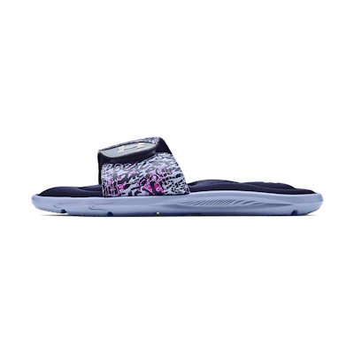 (W) UA Ignite VI Graphic Strap Slides 'Blue Purple'