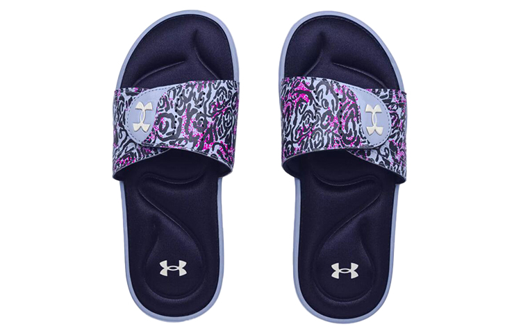 Shop (W) 安德玛Ignite VI图案绑带拖鞋'蓝紫色' 3024453-400