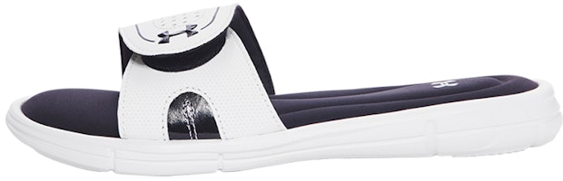 (Women) Under Armour Ignite VII Sandals Black/White 1287319-100 (Women) Under Armour Ignite VII Sandals Black/White 1287319-100