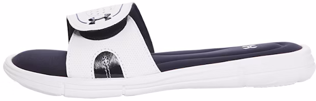 (Women) Under Armour Ignite VII Sandals Black/White 1287319-100 (Women) Under Armour Ignite VII Sandals Black/White 1287319-100