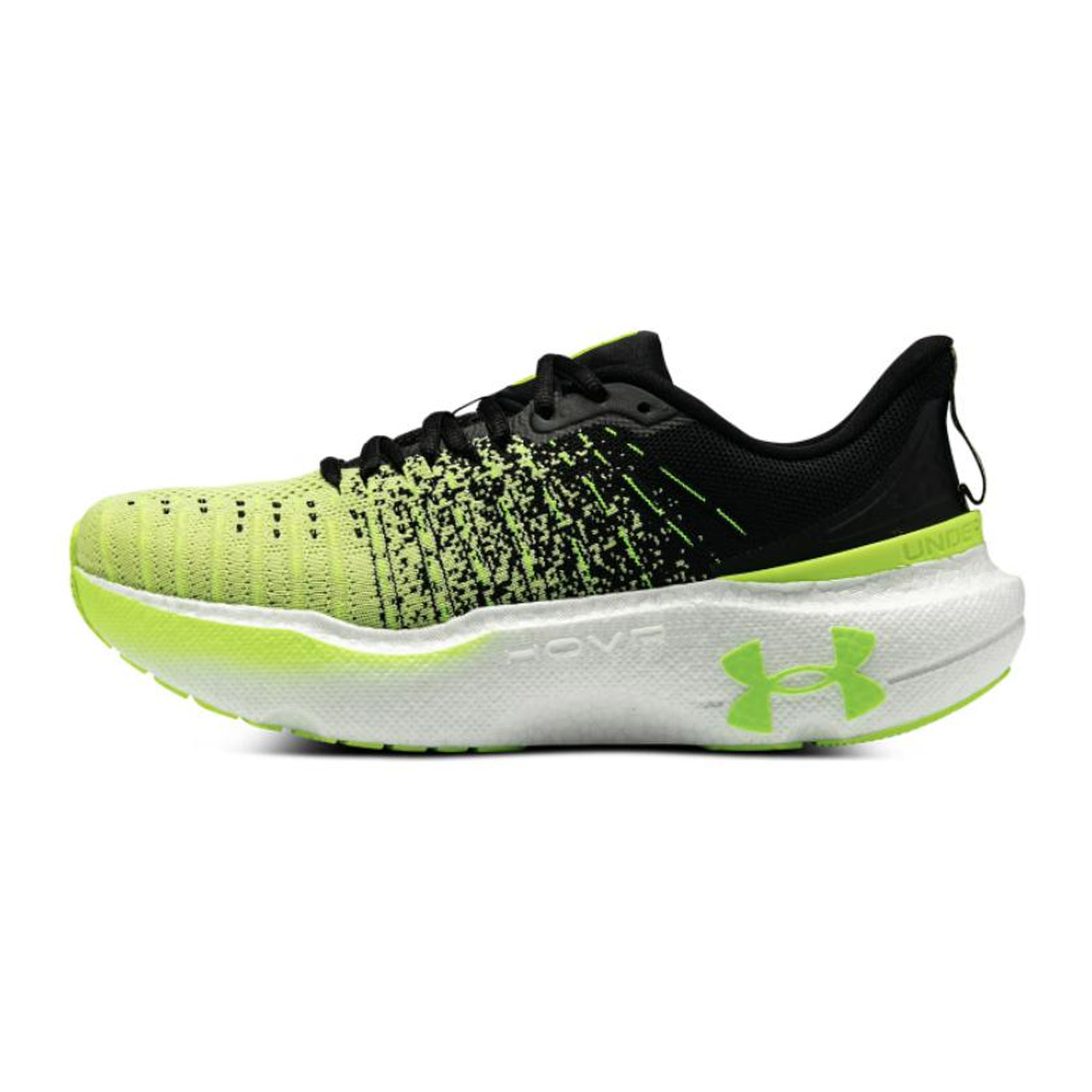 (Women) Under Armour Infinite Elite IntelliKnit Low-Top Running Shoes Black/Yellow. 3027199-004