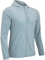 (Women) Under Armour Letter Print Zip Hoodie Jacket - Harbor Blue 1377043-465 (Women) Under Armour Letter Print Zip Hoodie Jacket - Harbor Blue 1377043-465