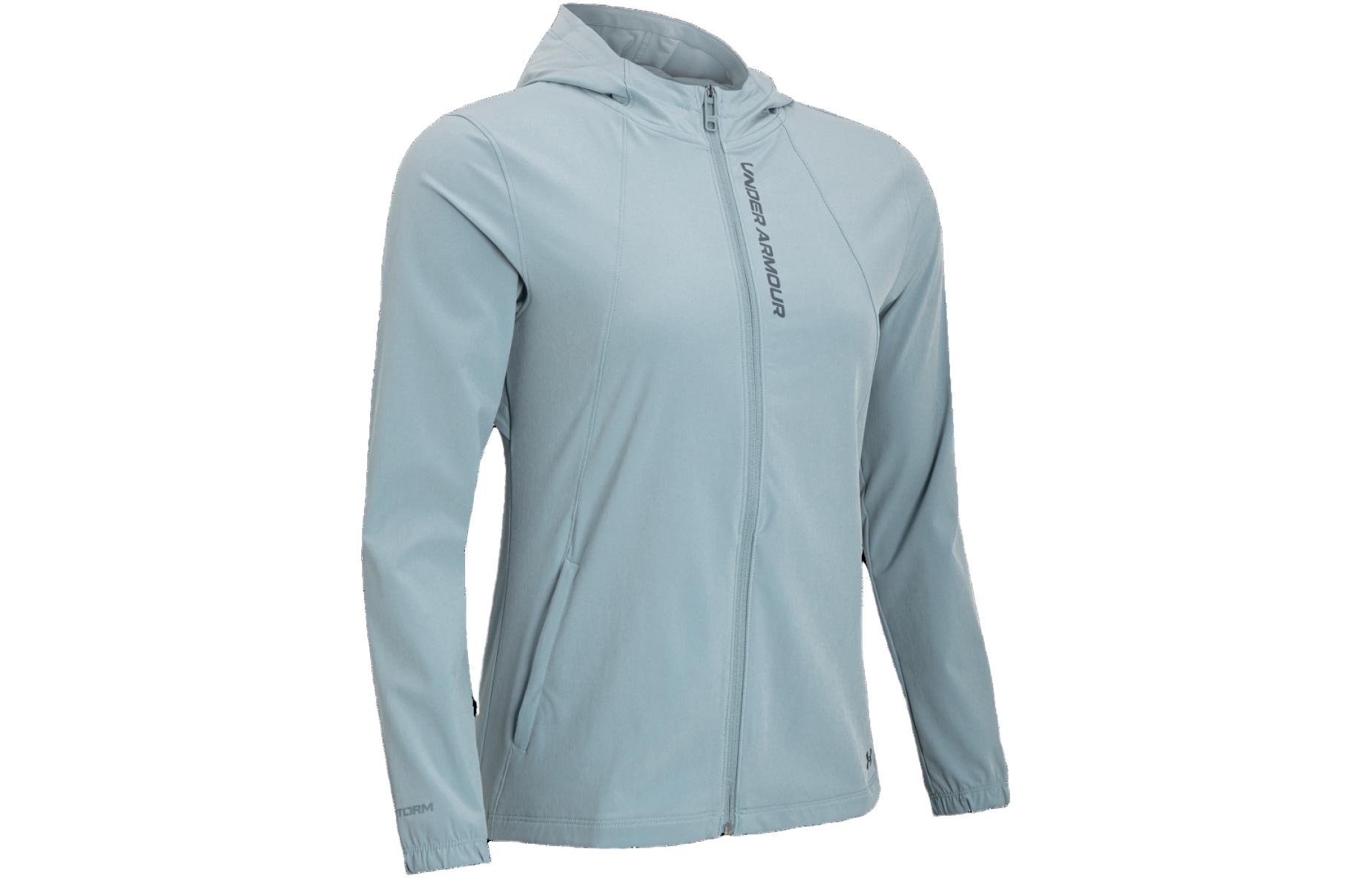 Order (Women) Under Armour Letter Print Zip Hoodie Jacket - Harbor Blue 1377043-465