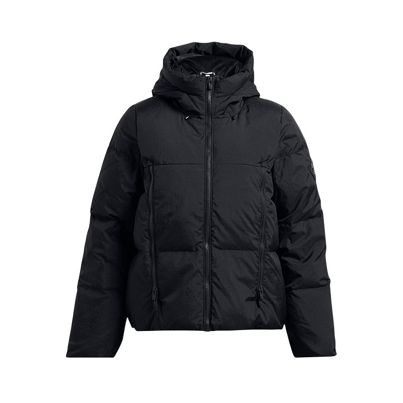 (Women) Under Armour Limitless 700 Down Hooded Jacket Black  Casual Outdoor Coat 1384645-001