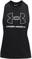 (Women) Under Armour Logo Print Tank Top Black 1369886-001 (Women) Under Armour Logo Print Tank Top Black 1369886-001