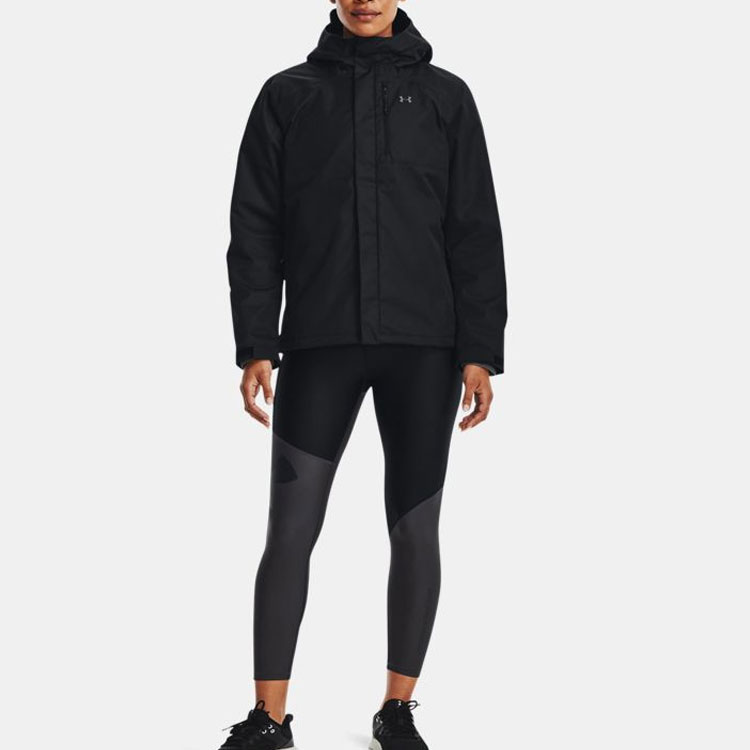 (Women) Under Armour Logo Printed Zip Hoodie Jacket - Black 1371593-001 圖 4