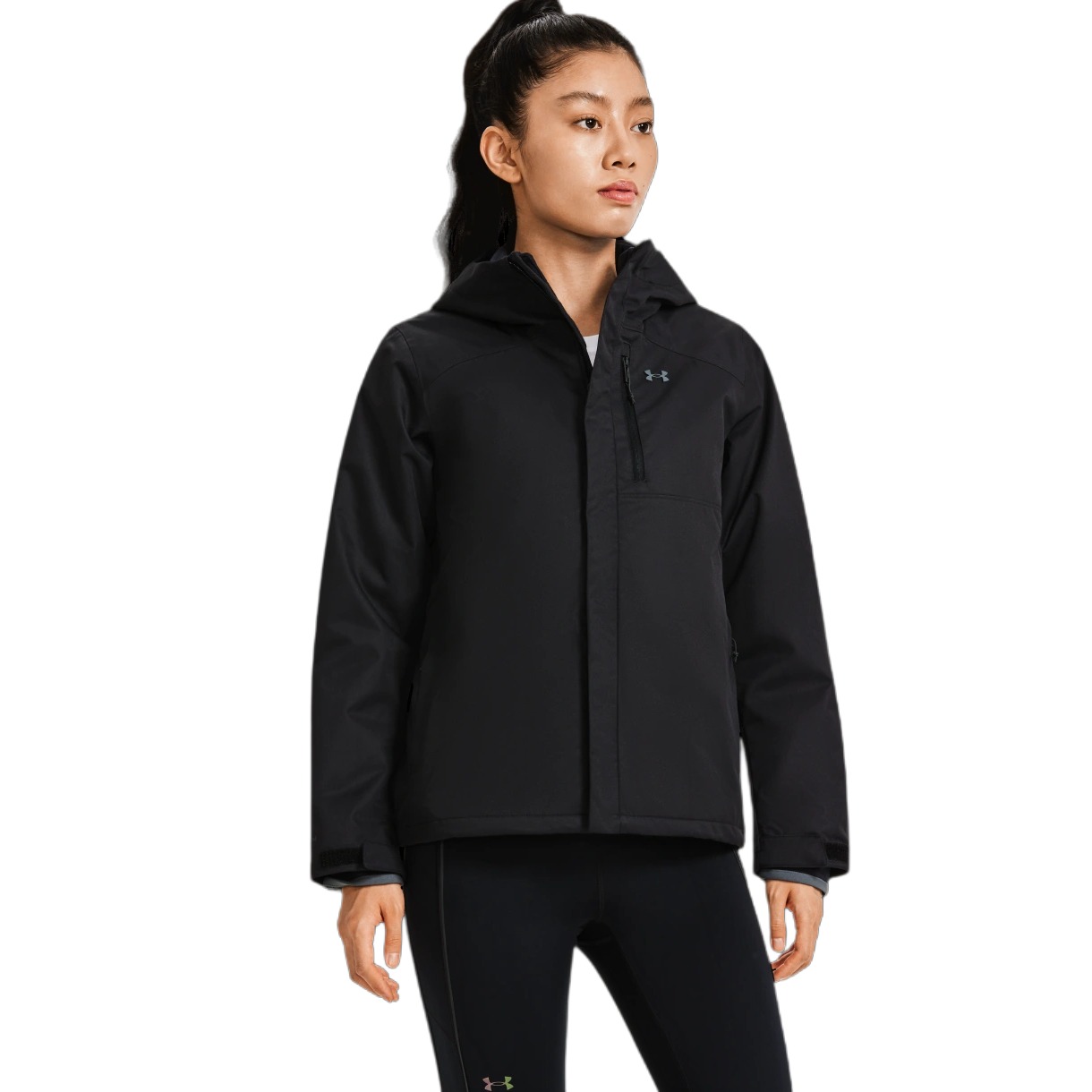 (Women) Under Armour Logo Printed Zip Hoodie Jacket - Black 1371593-001 圖 7