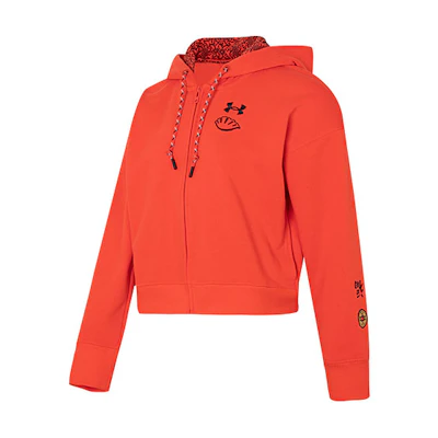 (Women) Under Armour Lunar New Year Terry Fz Embroidered Casual Jacket Red 1374531-891
