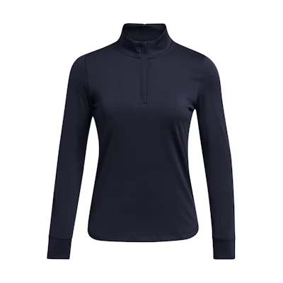 (Women) Under Armour Navy Blue Solid Breathable Pullover Long-Sleeve Sweatshirt 1383614-410