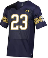 (Women) Under Armour Notre Dame Digital Logo V-Neck Football Jersey Blue . 5120740-410 (Women) Under Armour Notre Dame Digital Logo V-Neck Football Jersey Blue . 5120740-410