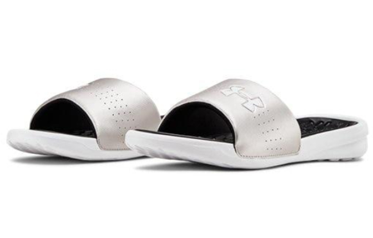 Shop (W) Under Armour Playmaker Sandalen Silber/Grau Herren Damen 3000063-002