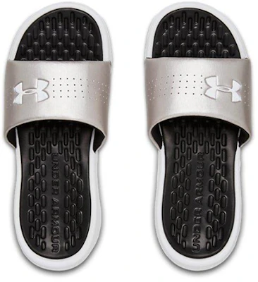 (W) Under Armour Playmaker Sandalen Silber/Grau Herren Damen 3000063-002 Purchase (W) Under Armour Playmaker Sandalen Silber/Grau Herren Damen 3000063-002