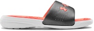 Order (Women) Under Armour Playmaker Fixed Strap Slippers Black/Orange 3000063-104