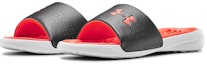 Lookbook (Women) Under Armour Playmaker Fixed Strap Slippers Black/Orange 3000063-104