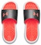 Shop (Women) Under Armour Playmaker Fixed Strap Slippers Black/Orange 3000063-104