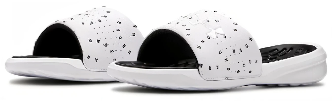 (W) Under Armour Playmaker Micro '白黑' 高尔夫鞋 3022724-100 Lookbook (W) Under Armour Playmaker Micro '白黑' 高尔夫鞋 3022724-100