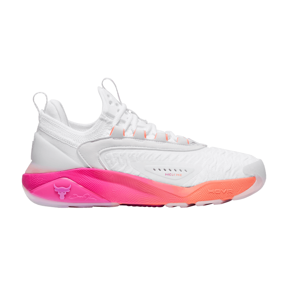 (Women) Under Armour Project Rock 7 'White Vivid Magenta' 3027601-101