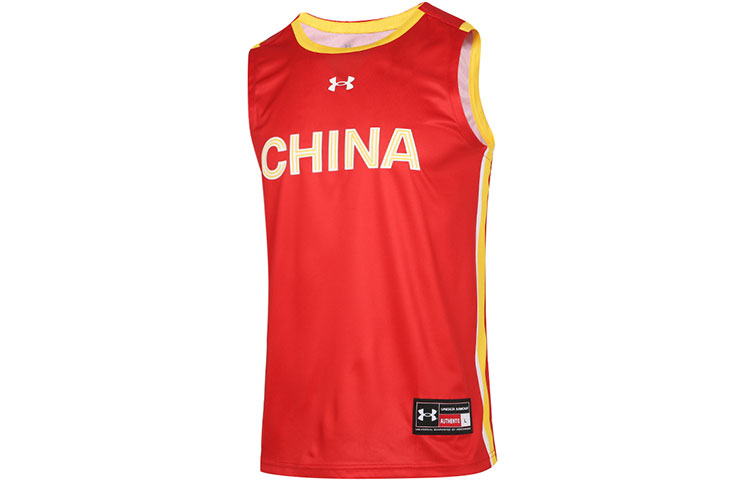 (Women) Under Armour Red National Team Basketball Training Tank Top. 21600112-600