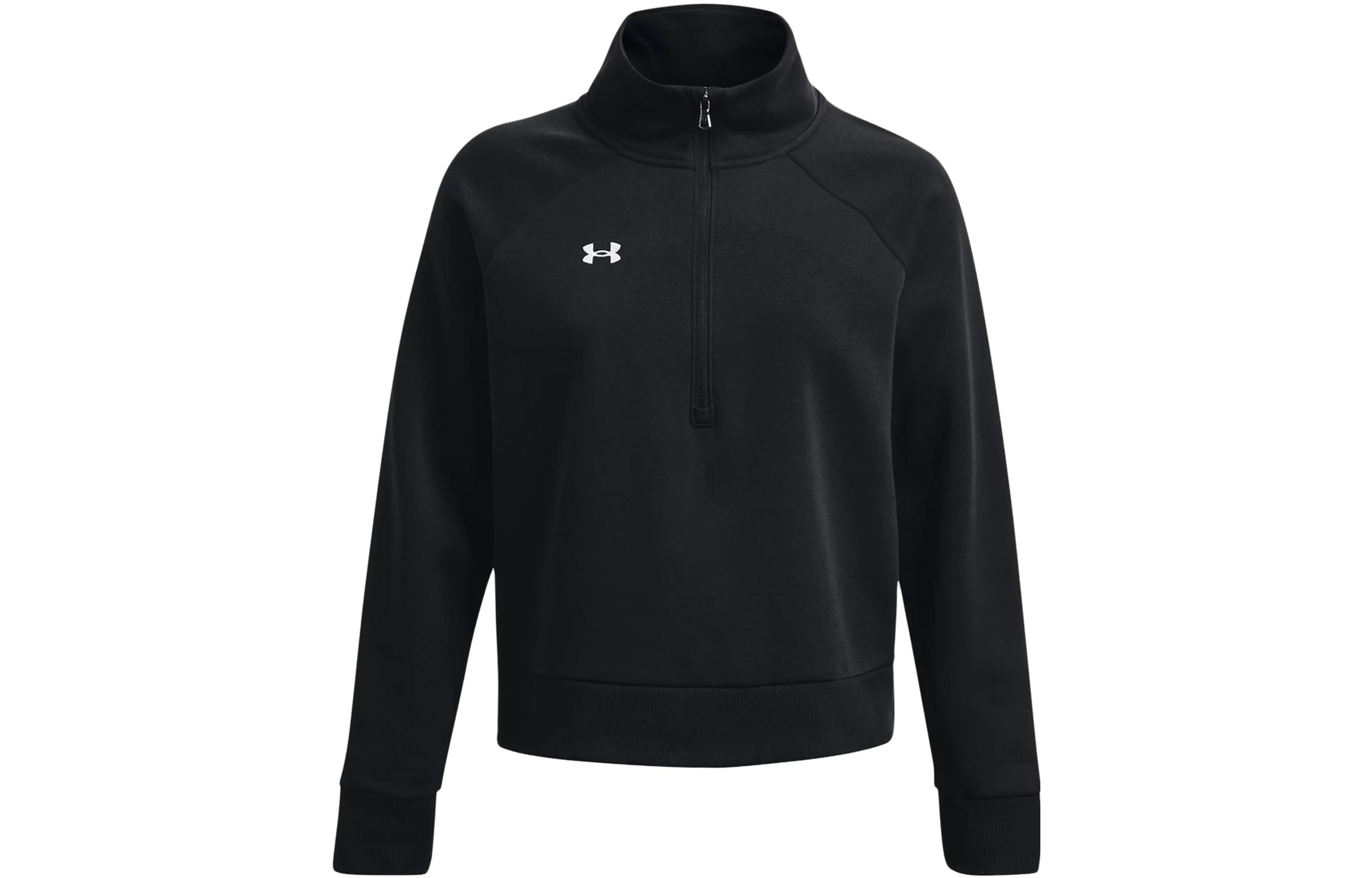 Order (Women) Under Armour Rival Black Half-Zip Jacket with Solid Logo 1379492-001