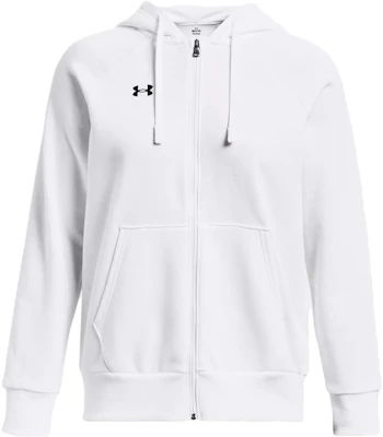 (Women) Under Armour Rival Fleece Full-Zip Hoodie White 1379497-100 Order (Women) Under Armour Rival Fleece Full-Zip Hoodie White 1379497-100