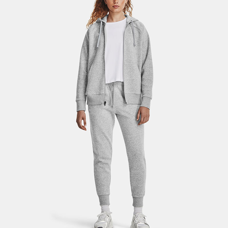 (Women) Under Armour Rival Fleece Solid Color Zip-Up Hoodie Jacket 1379497-012 圖 6