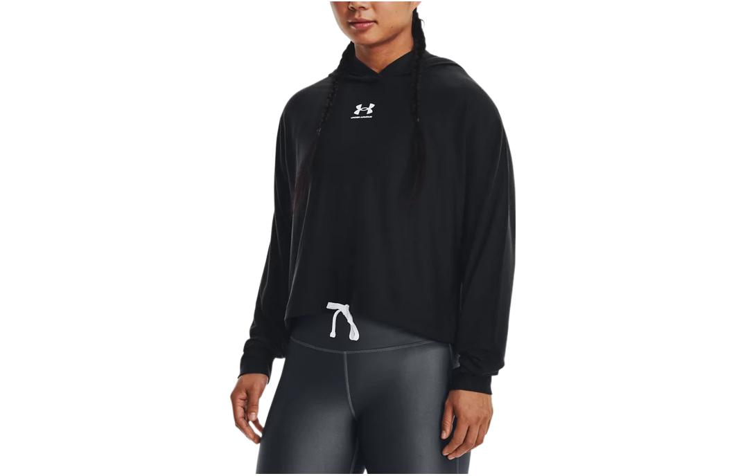 (Women) Under Armour Rival Oversized Logo Hoodie Black 1376992-001 圖 2