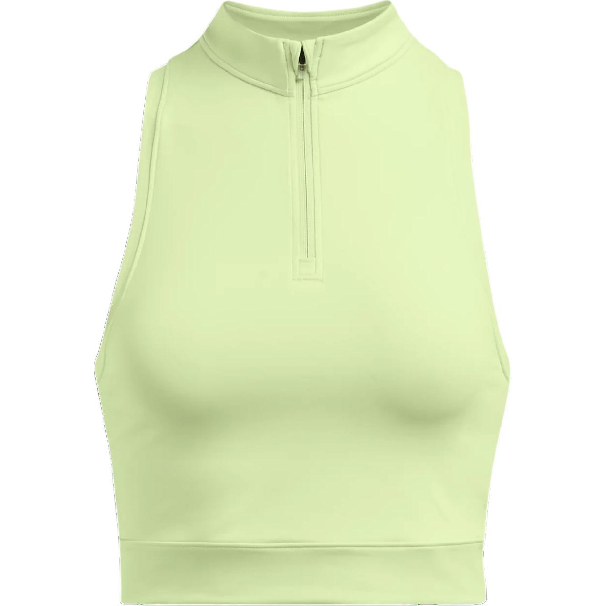 (Women) Under Armour Run Anywhere Half-Zip Tank Top Women’s Retro Light Green. 1386344-383
