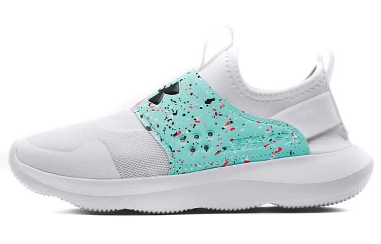 (Women) Under Armour Runplay 'Paint Splatter White Blue' 3025374-100