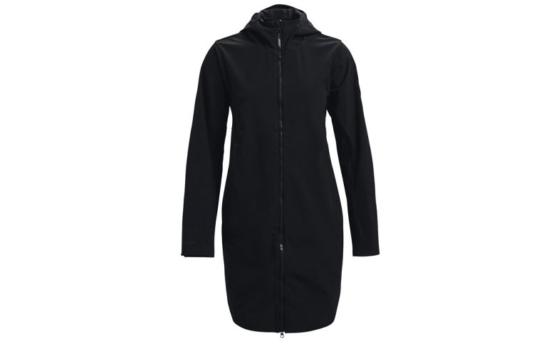 (Women) Under Armour Rush Shell Black Mid-Length Hooded Training Jacket 1364906-001