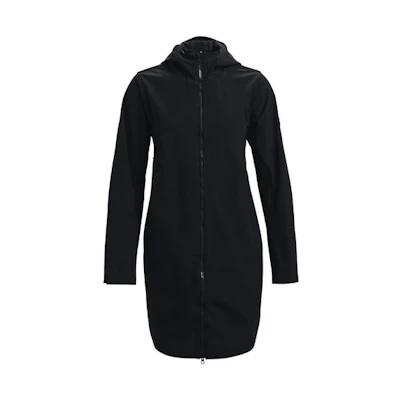 (Women) Under Armour Rush Shell Black Mid-Length Hooded Training Jacket 1364906-001