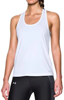 (Women) Under Armour Sleeveless Crewneck Solid Tank Top 1306665-100 (Women) Under Armour Sleeveless Crewneck Solid Tank Top 1306665-100