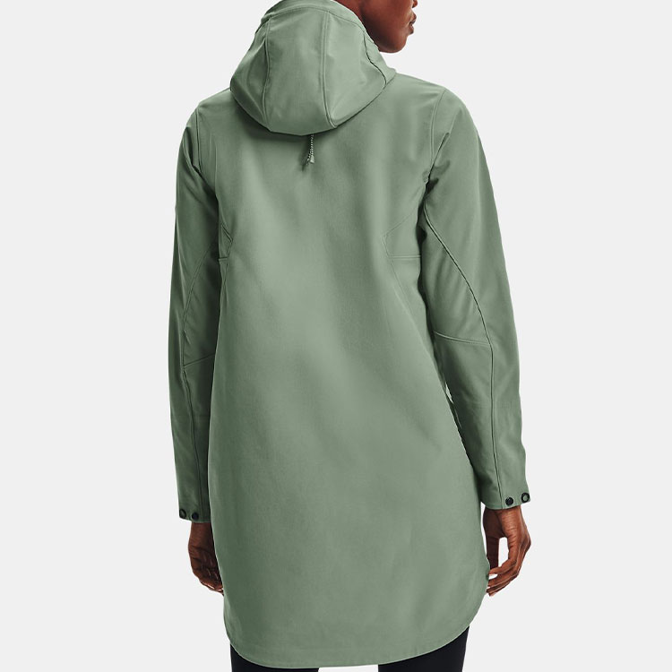 (Women) Under Armour Solid Color Logo Mid-Length Hoodie Jacket - Green 1364906-348 圖 6