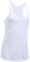 (Women) Under Armour Solid Color Racerback Tank Top 1289389-100 (Women) Under Armour Solid Color Racerback Tank Top 1289389-100