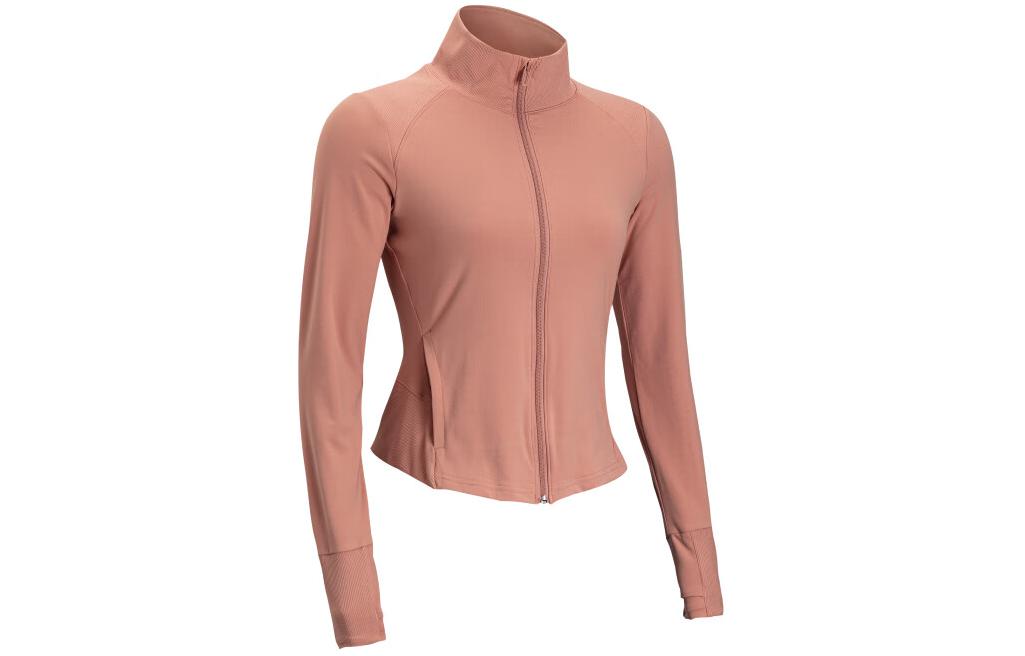 Order (W) Under Armour 粉色長袖拉鍊外套 休閒簡約風格 1379157-696